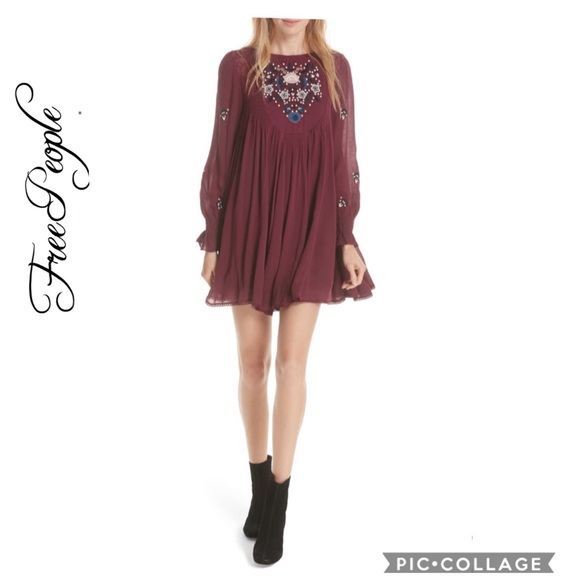 moya embroidered mini dress